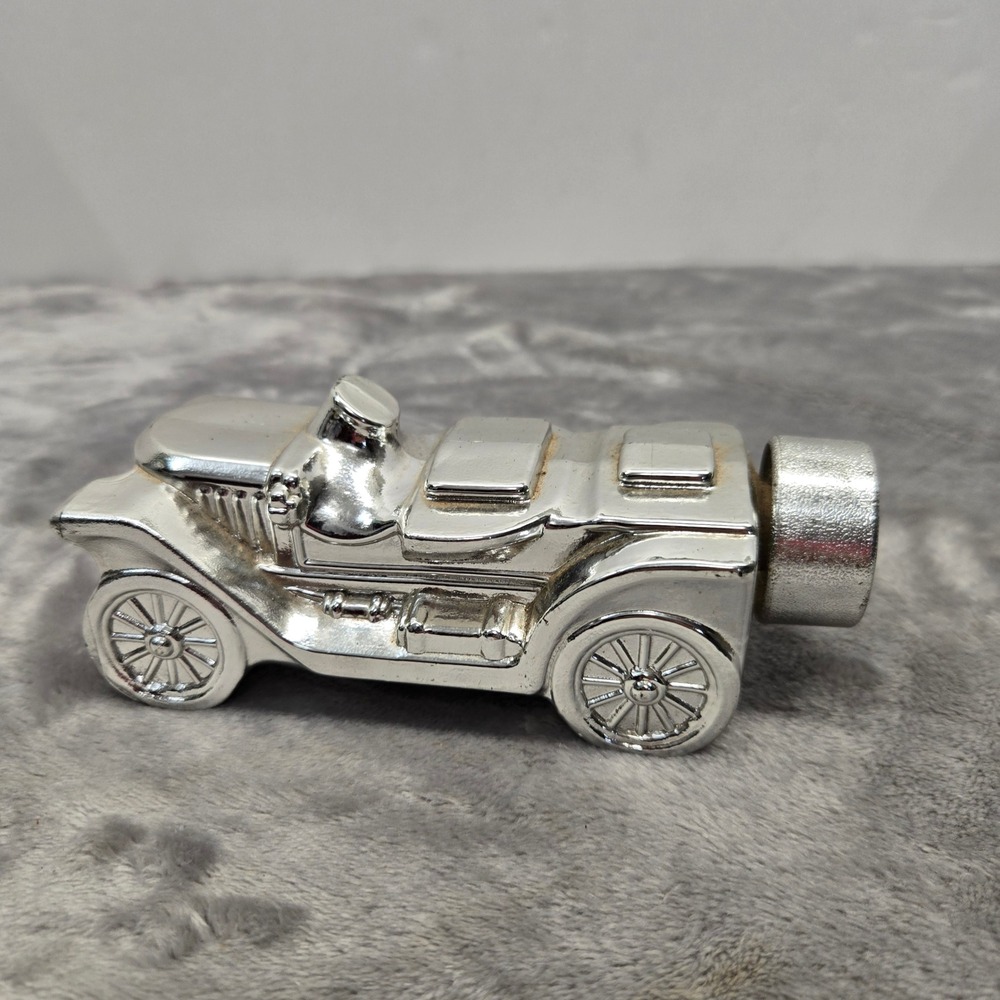 Vintage 1978 Avon Stanley Steamer Wild Country After Shave Decanter Silver Car